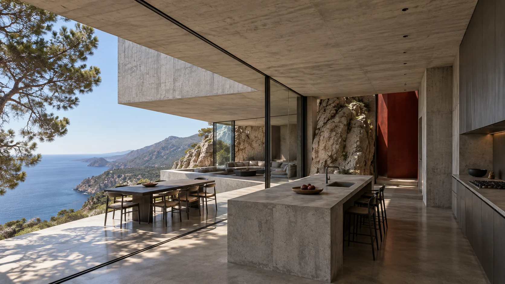 Casa Falla — Kitchen and dining space
