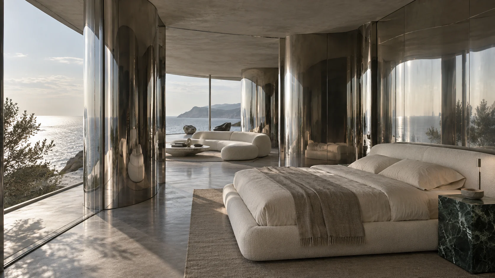 Mercurio — Bedroom opening to the landscape
