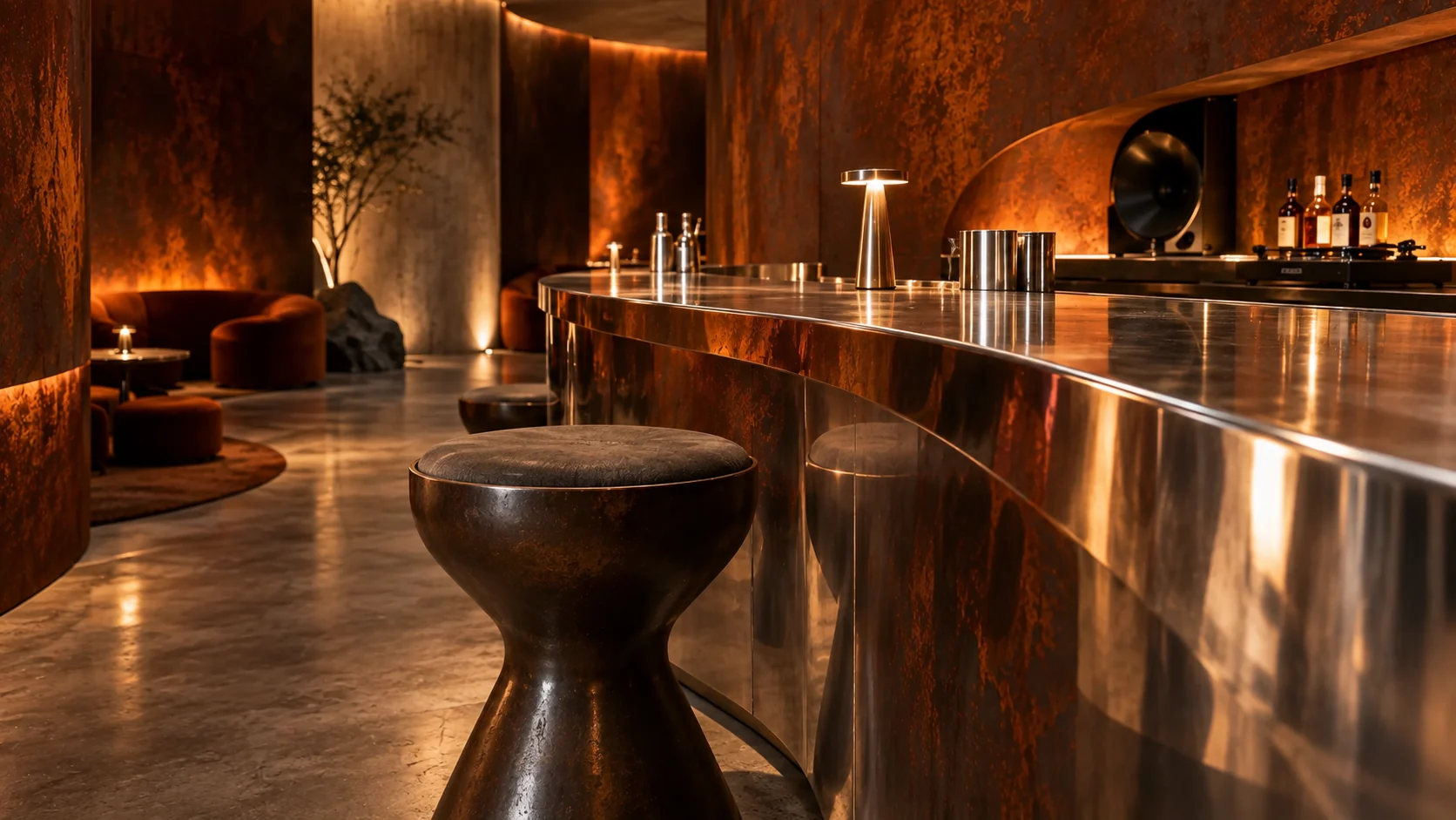 Óxido — Bar surface and material details