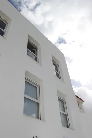 View of EJ01 Migjorn, a completed residential building in Es Migjorn Gran, Menorca
