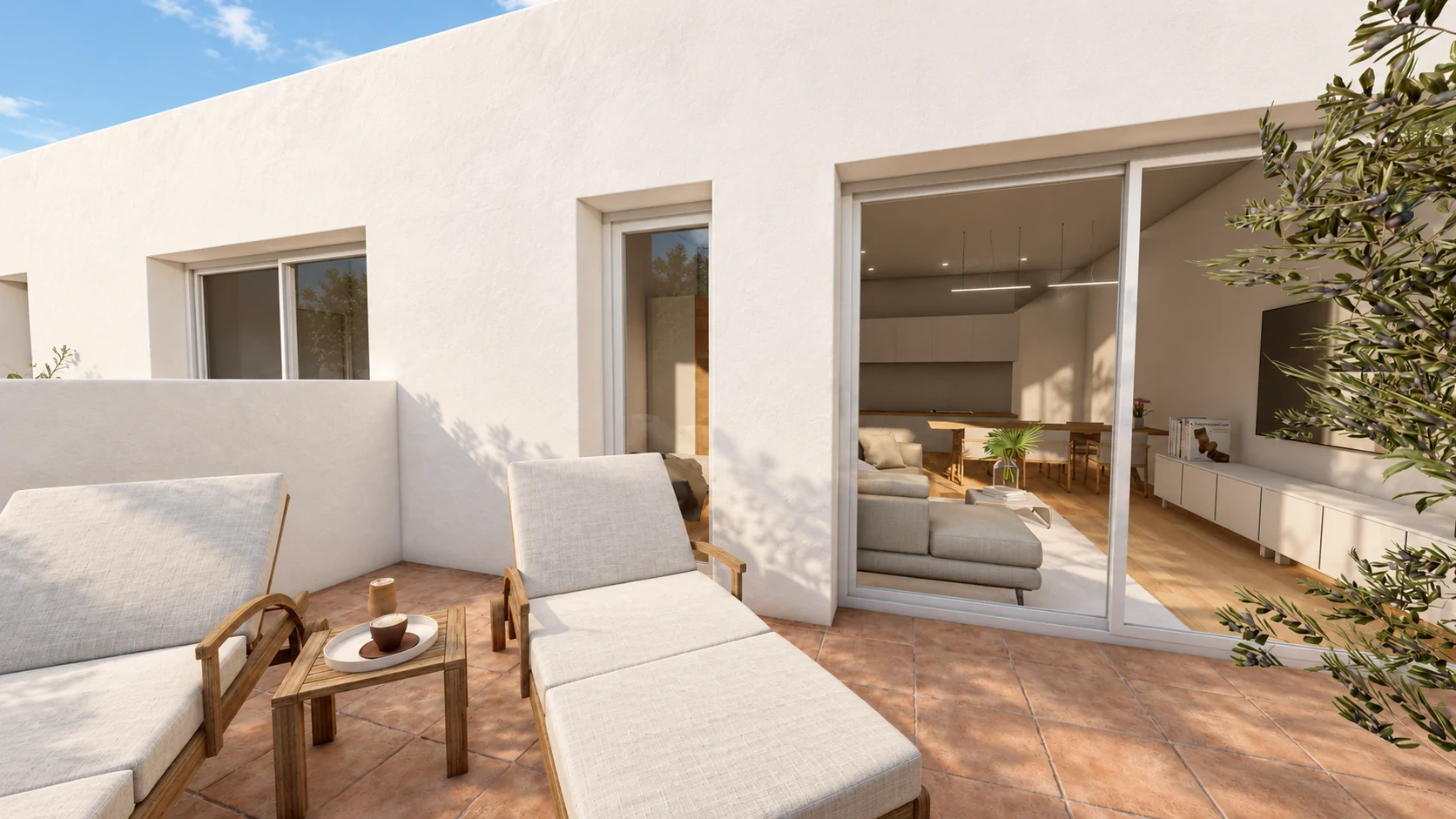 Sant Lluís · Courtyard and living room