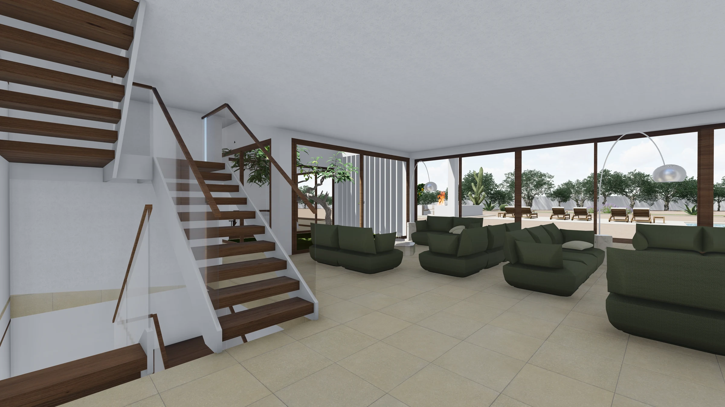 Ses Salines Wenning · Sala d’estar i escala