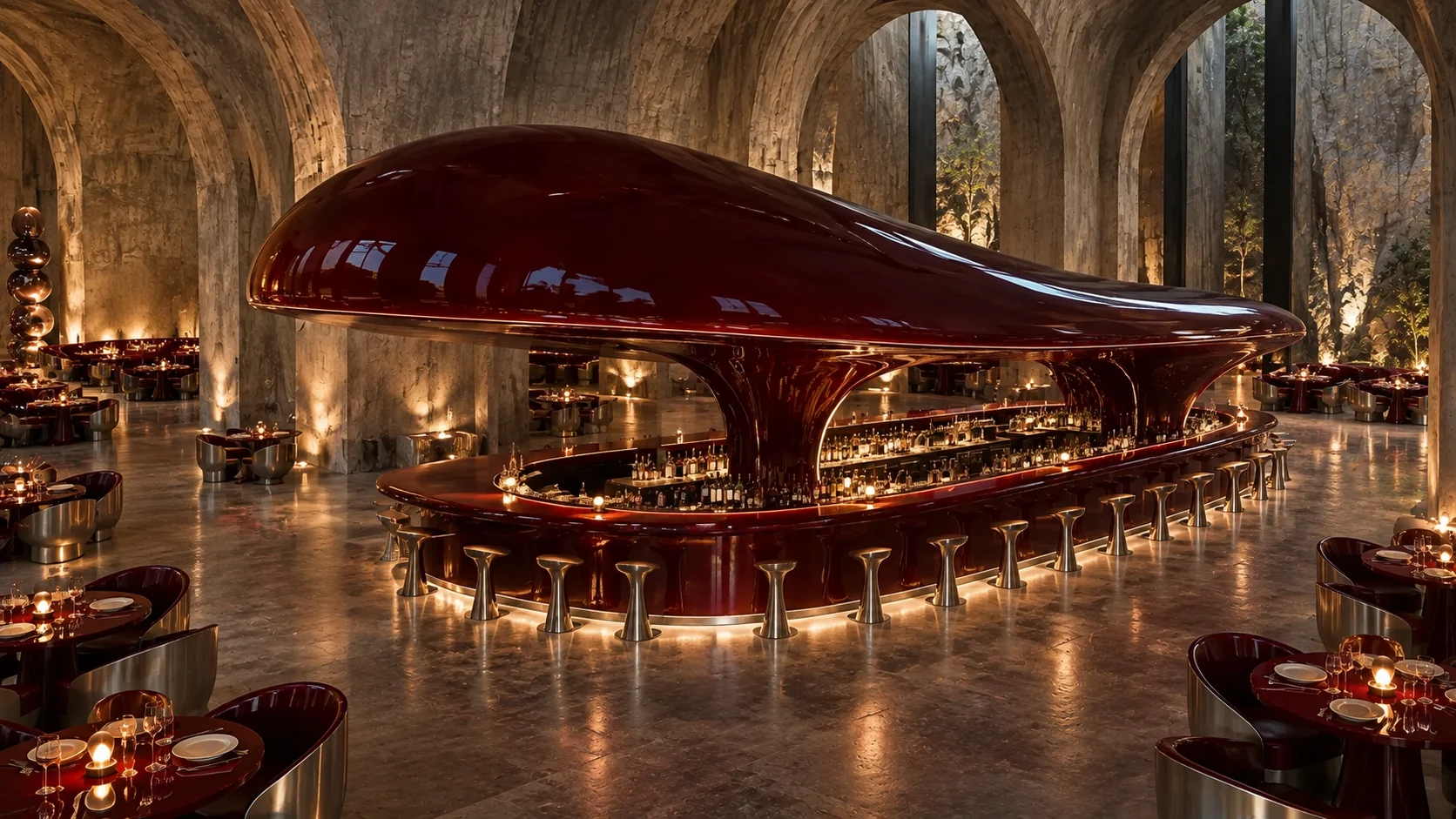 Rojo — Bar and interior space