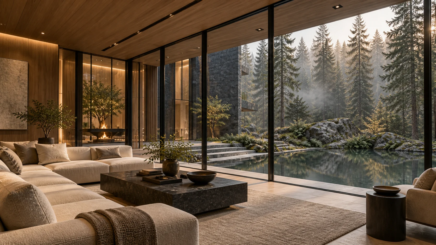Villa Bruma — Living room and its views