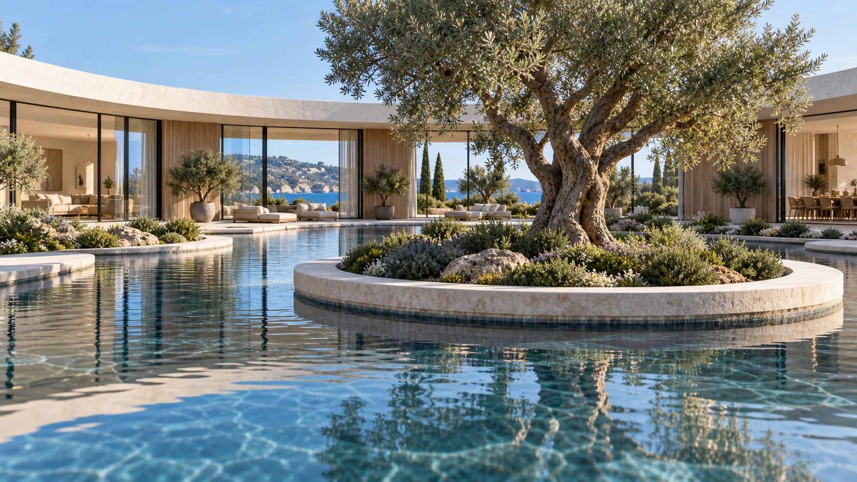 Villa Orbis — Pool and its architectural surroundings