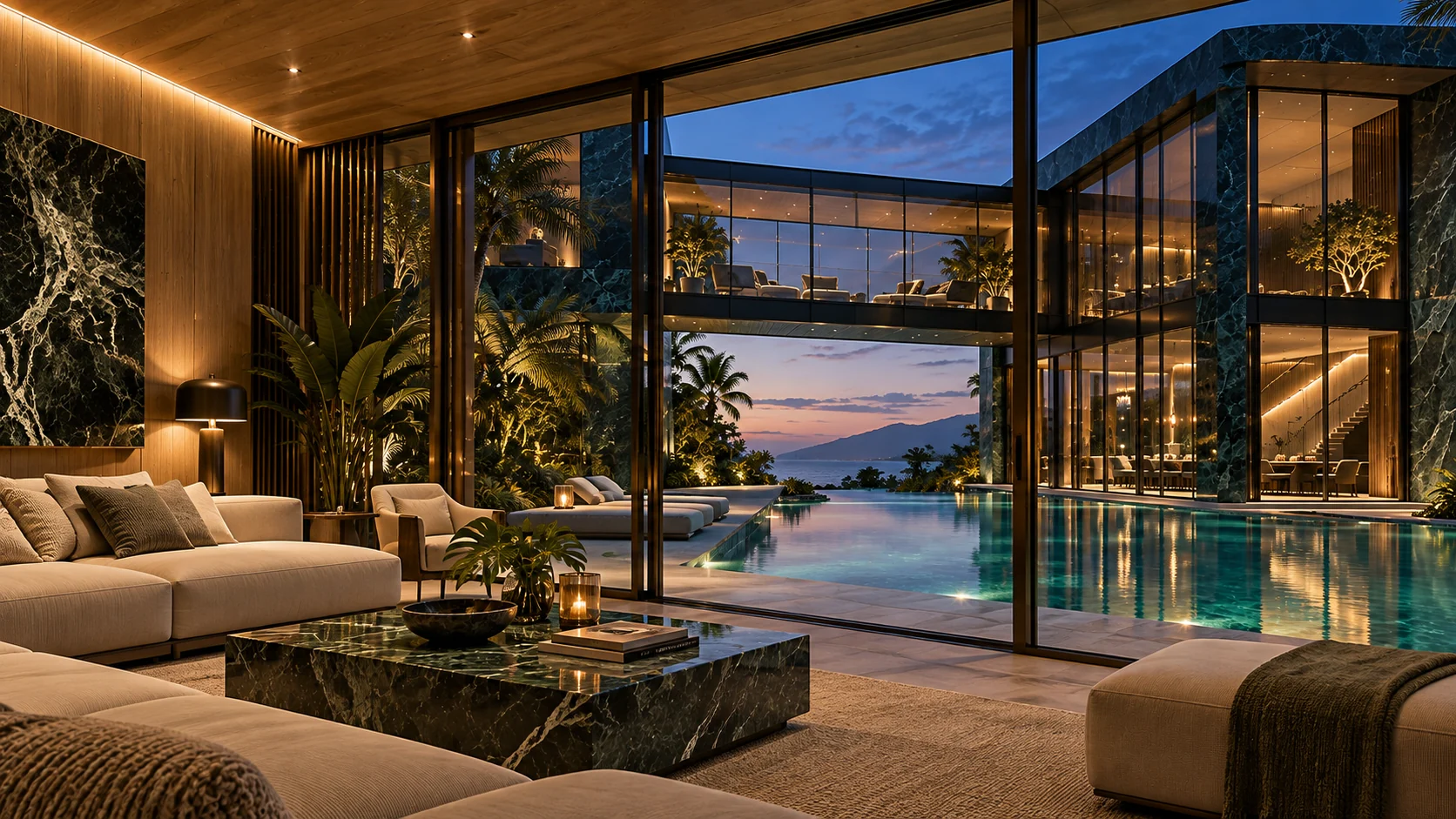 Villa Prisma — Living room and its views