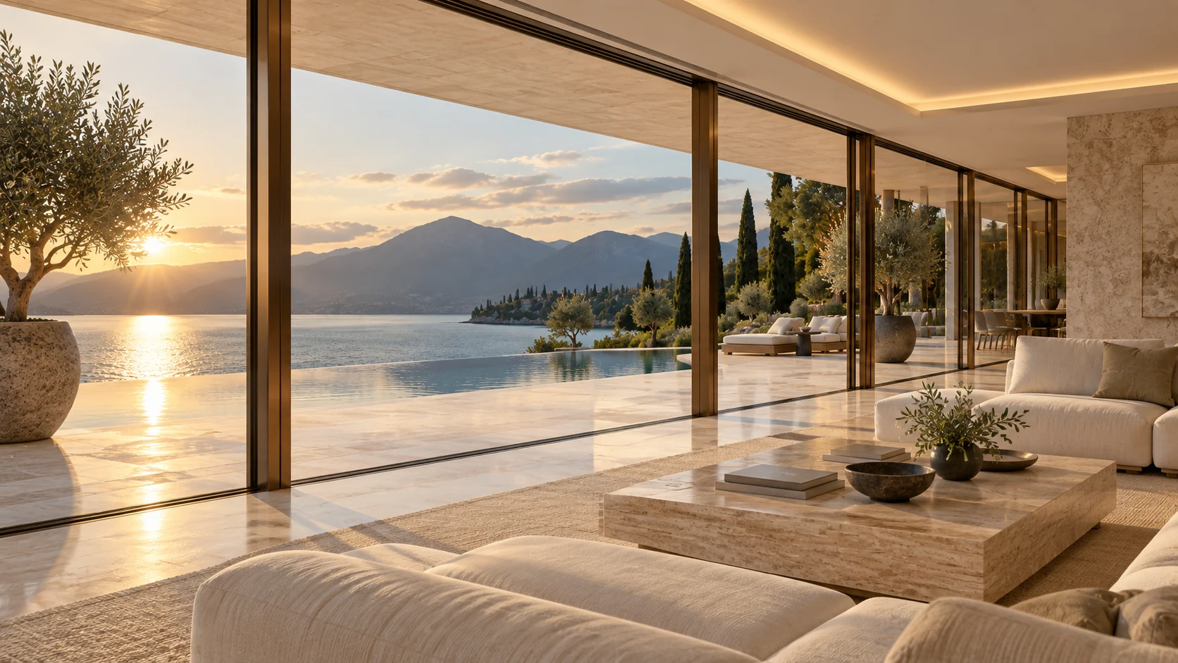 Villa Riva — Living room and its views