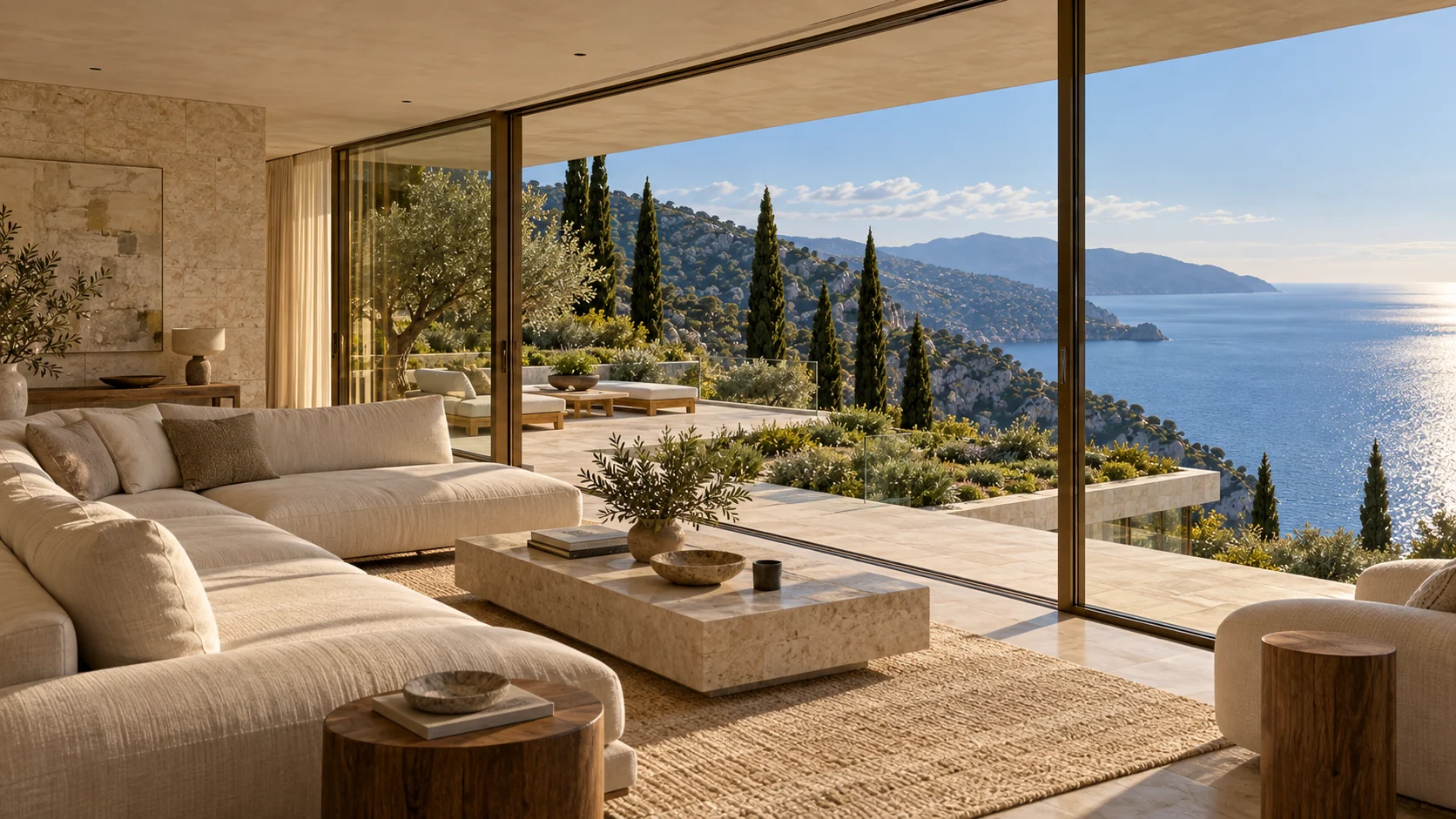 Villa Senda — Living room and its views