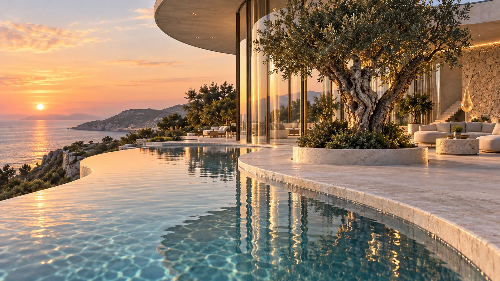 Villa Solara — Pool and its architectural surroundings