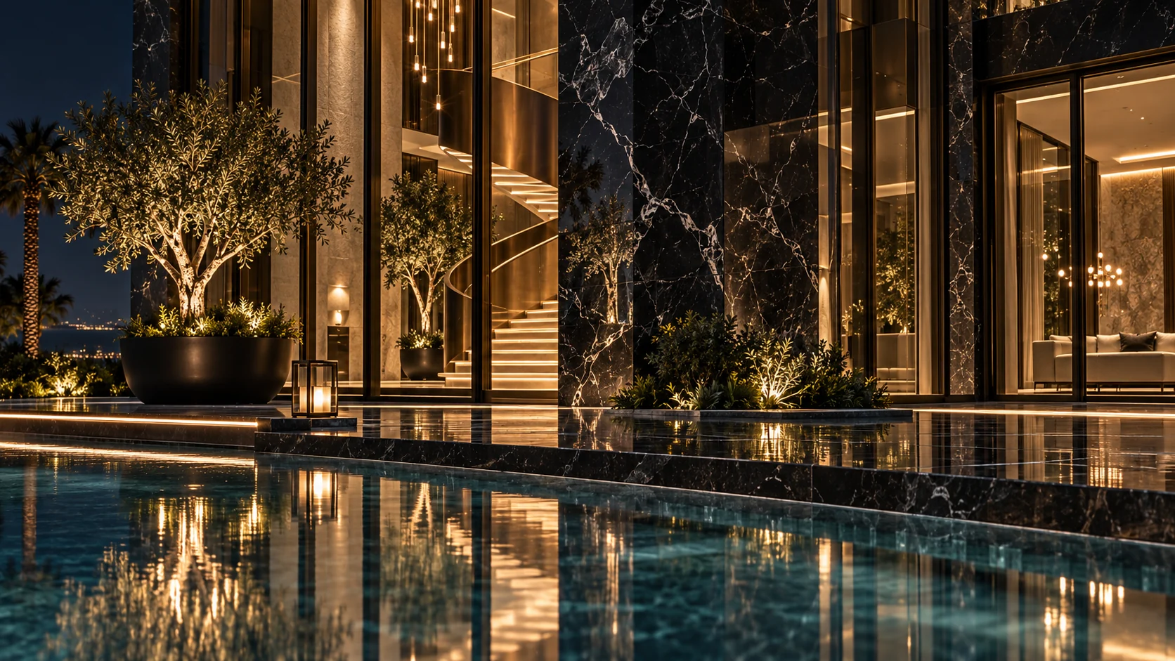 Villa Umbra — Pool and its architectural surroundings