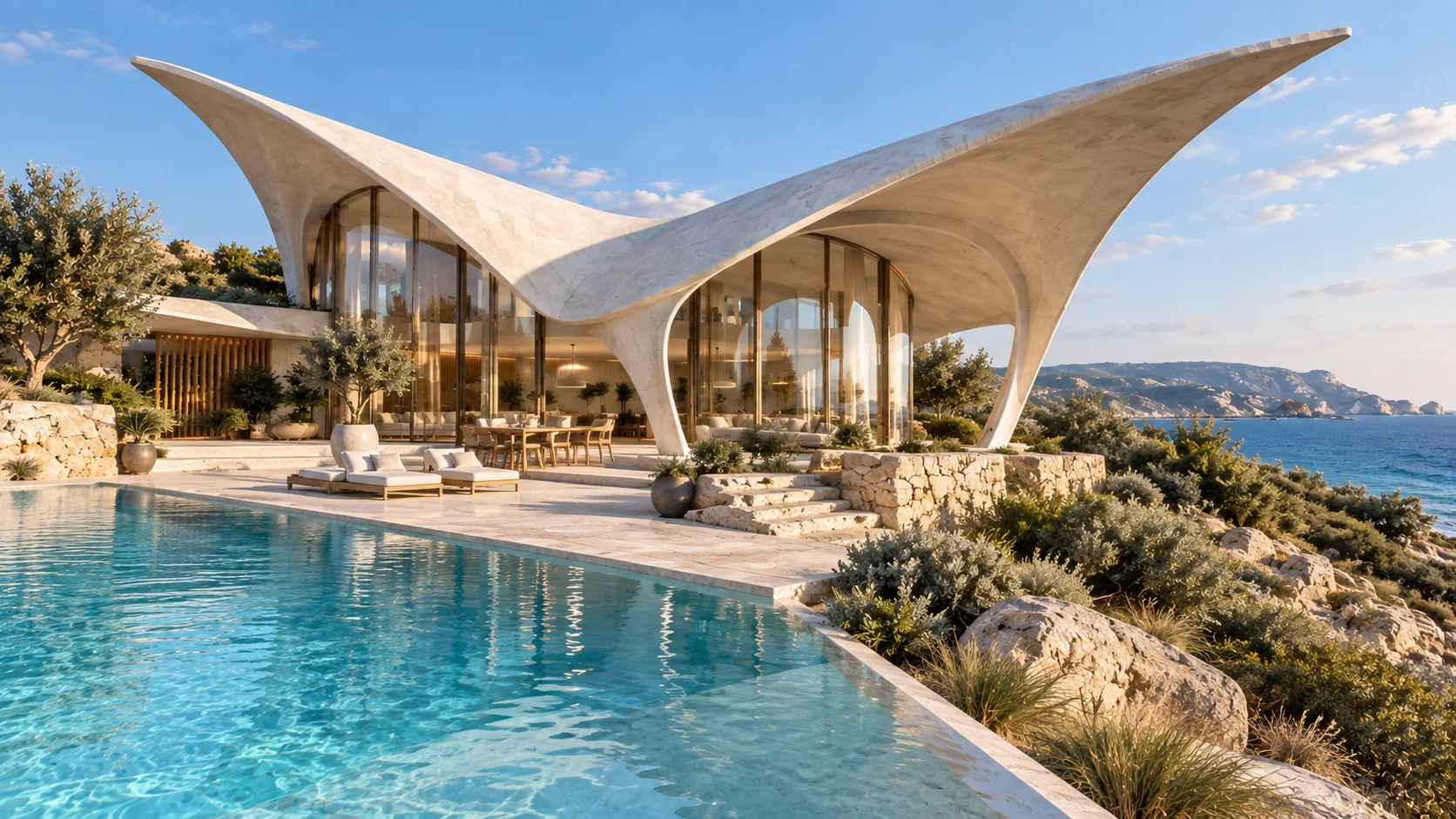 Villa Velaria — Exterior and its setting