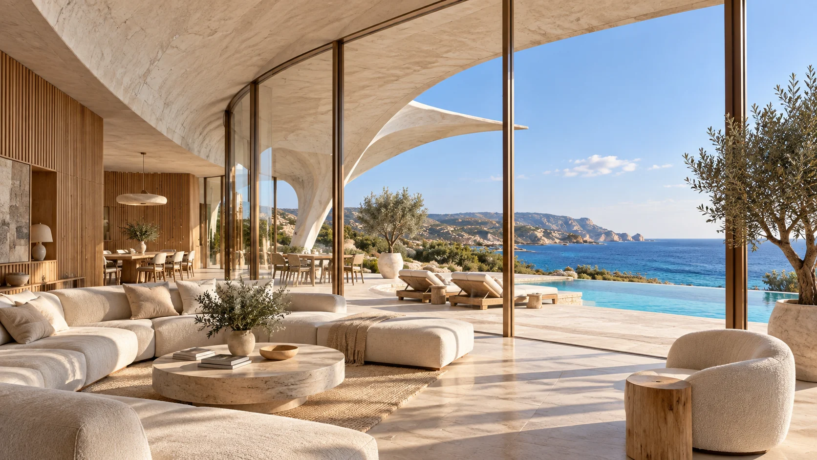 Villa Velaria — Living room and its views